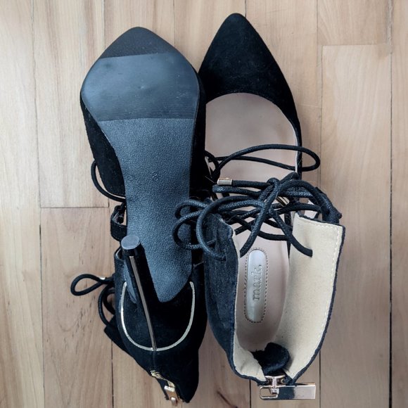 Mark black suede Odyssey high heel shoes - Picture 3 of 5